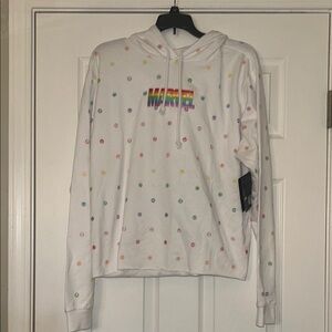 NWT Marvel Pride Multicolor Logo White Hoodie 2022